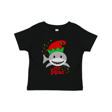 

Inktastic Cute Elf Squad Shark in Santa Hat Gift Toddler Boy or Toddler Girl T-Shirt