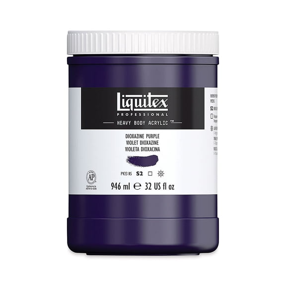 Liquitex Heavy Body Artist Acrylics - Dioxazine Purple, 32 oz Jar