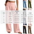 thumbnail image 3 of MYAOYINo Boundaries Womens Cotton Linen Pants High Waisted Wide Leg Loose Fit Pleated Casual Pants, 3 of 7