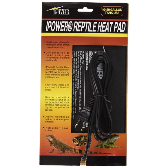iPower 6 by 8-Inch 8 Watt Reptile Heat Pad Under Tank Terrarium Warmer Heat Mat for Small Animals