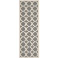 thumbnail image 1 of Safavieh Courtyard Anthracite Indoor Outdoor Rug - Runner 2'3" x 14', 1 of 4