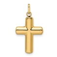 thumbnail image 4 of Finest Gold 14K Polished Puffed Cross Pendant, 4 of 5