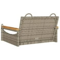 thumbnail image 6 of vidaXL Swing Bench Gray 24.8"x24.4"x15.7" Poly Rattan, 6 of 8