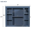 thumbnail image 6 of 36'' Bathroom Vanity with Top Sink, Royal Blue Mirror Cabinet, Modern Bathroom Storage Cabinet with 2 Soft Closing Doors and 2 Drawers, Single Sink Bathroom Vanity, 6 of 8