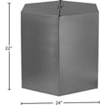thumbnail image 4 of Meridian Furniture Table d'Appoint Hexagonal en Métal Brossé Chromé, 4 of 4