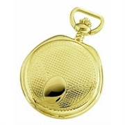 Charles-Hubert- Paris Brass Gold-Plated Quartz Hunter Case Pocket Watch #3782