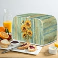 thumbnail image 5 of ZUXONGSY Wooden Sunflower Toaster Cover 2 Slice Bread Machine Dust Cover Wide Slot Universal Size Microwave Oven Dustproof Cover Anti Greasy Bread Maker Dust Covers, 5 of 7