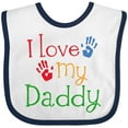 thumbnail image 3 of Inktastic I Love My Daddy Boys or Girls Baby Bib, 3 of 4
