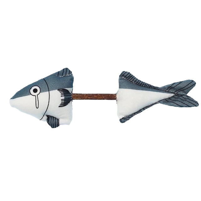 Pet Toys Health Support for Cats Wood Stick Natural Fishbone Feline Routine