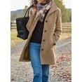 thumbnail image 6 of Women's Fall Winter Casual Thicken Polyester Stand Collar Single Breasted Coat, 6 of 7