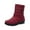 Red, variant on Fesfesfes Black Platform Boots for Women Outdoor Women Snow Boots Round Toe Shoes Slip On Ankle Boots Casual Boots 35(US:4.5)