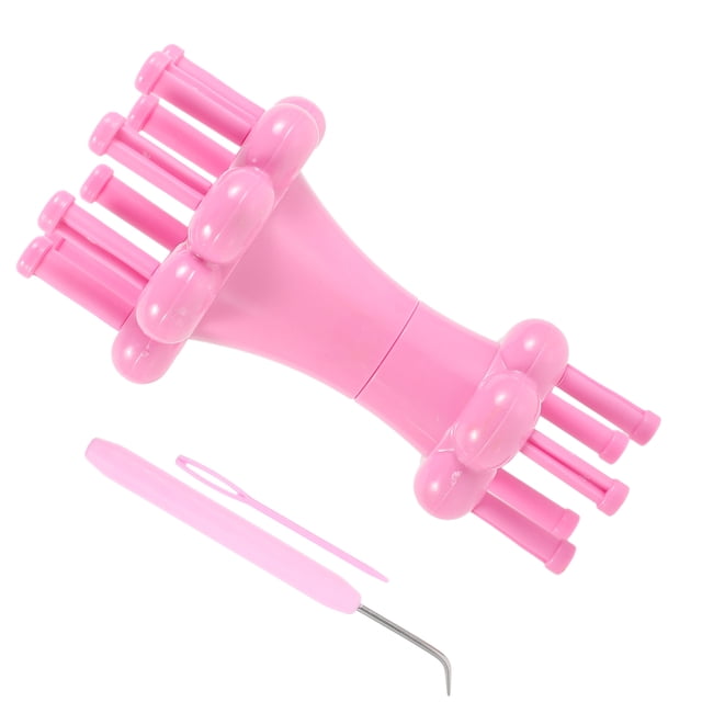 Minkissy 1 Set Craft Rope Cord Loom Plastic Rosy For Supermarket Use In Home