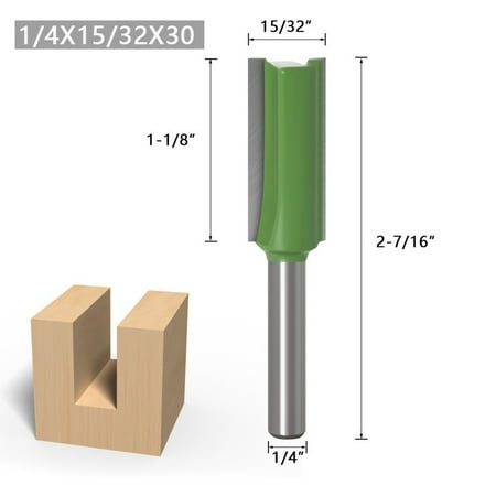 

1Pcs 1/4 Shank Single Double Flute Straight Router Bit For Woodworking