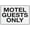 Warning Sign 1, variant on Motel Guests Only Sign 8"x12" Rust Free Aluminum Metal, Weather Resistant Durable Easy to Mount, Indoor Outdoor Motel Guest Marker