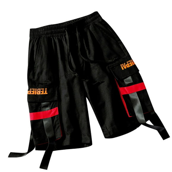 TopLLC Mens Shorts, Mens Pant Half Shorts Pants Men's Summer Outdoors Casual Multiple Pockets Ribbon Overalls Shorts Pants