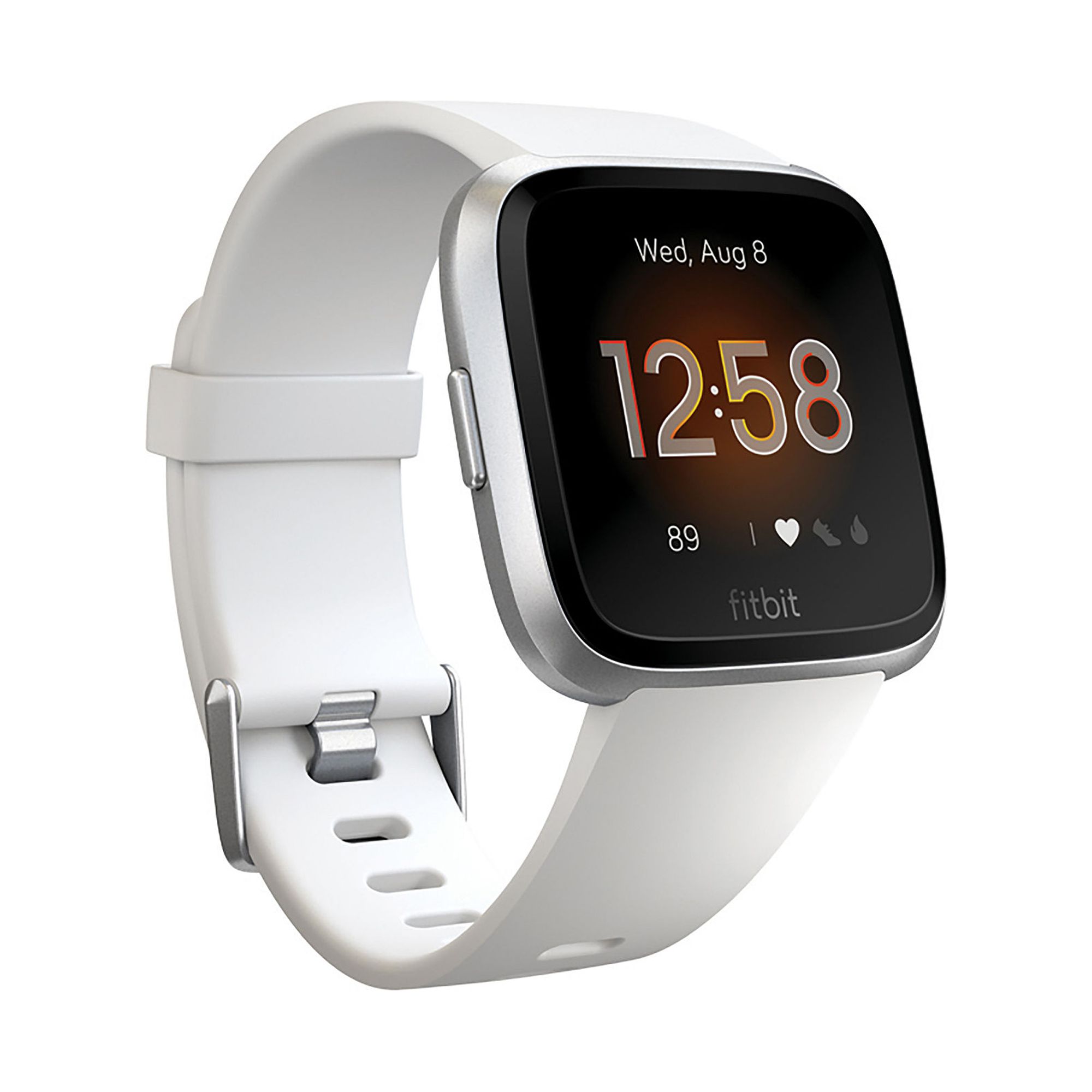 Restored Fitbit FB415SRWT Versa Smart Watch, One Size (S & L Bands Included) White/Silver Aluminum Lite Edition (Refurbished) - image 3 of 4