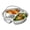 3 Squares, variant on Stainless Steel Divided Snack Plate with Double Handles and Dividers, Sectioned Tray for Family Gatherings Picnics Camping Movie Nights at Home