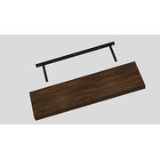 Floating Shelf 50mm Tan Walnut 7.9 in. D x 23.6 in. L x 2 in. H