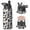 Black-1, variant on Leopard Print Insulated Stainless Steel Water Bottle with Straw & Cleaning Brush – 18 Oz | Leakproof, BPA-Free, 304 Stainless Steel, Wide Mouth, Travel Mug for Car, Gym, Office