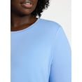 thumbnail image 2 of Terra & Sky Women's Plus Size Crewneck Tee with Short Sleeves, Sizes 0X-5X, 2 of 5
