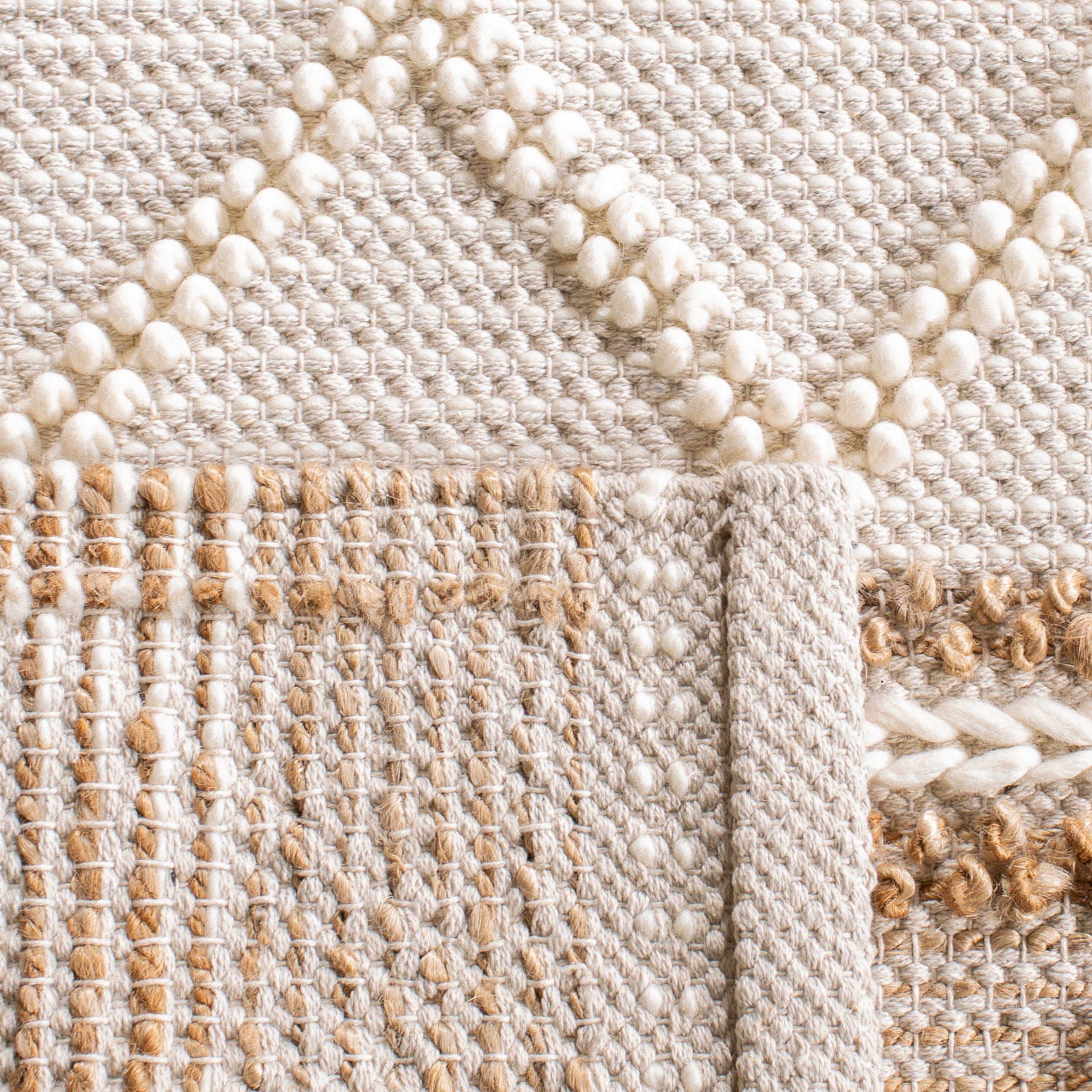 SAFAVIEH Natural Fiber Gerald Striped Geometric Area Rug, Beige/Ivory, 8' x 10'