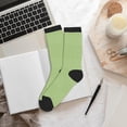 thumbnail image 6 of Bingfone Compression Socks for Women and Men Long Socks for Running Athletic Cycling Nurse- Green Gingham, 6 of 7