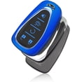 thumbnail image 7 of Key Fob Cover Compatible with Chevrolet Equinox Malibu Camaro Traverse Blazer Cruze Volt Bolt Sonic Trax Tahoe Keychain Case Holder Protector,Blue, 7 of 7
