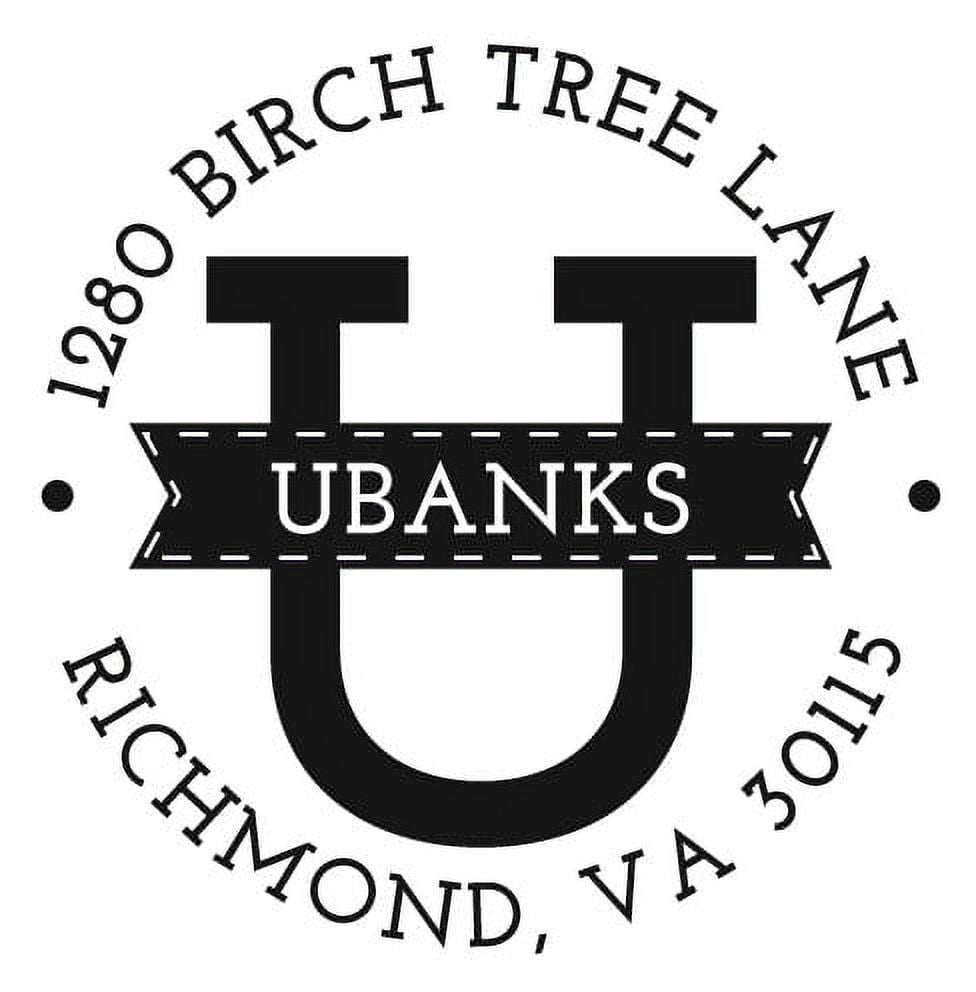 Personalized Round Self-Inking Rubber Stamp - The Ubanks