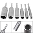thumbnail image 1 of 6Pcs 6mm-17mm Extra Deep Socket Adapter Bolt Nut Bit 1/4 Inch Hex Shank Impact Driver Socket Adapter for Hand Lithium Electric Drill, 1 of 8