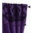 thumbnail image 4 of 4-piece Floral Jacquard Window Curtain Drape Set with Jacquard Woven Fabric for Bedroom, Living Room, Dinning Room, 4 of 5