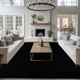 thumbnail image 4 of Area Rug for Living Room, Black Non-Slip Indoor Large Carpet for Bedroom/Dining Room, Solid Color Farmhouse Black Washable Low-Profile Rectangle Floor Runner Rugs - 6 x 9 Ft, 4 of 7