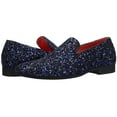 thumbnail image 7 of Santimon Mens Dress Shoes Paillette Loafers Metallic Slip-On Casual Business Shoes Blue 9 US, 7 of 7