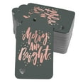 thumbnail image 1 of Inkdotpot Real Rose Gold Foil Merry And Bright Christmas Tags Favor Hang Paper Tags 100 Pieces, 1 of 6