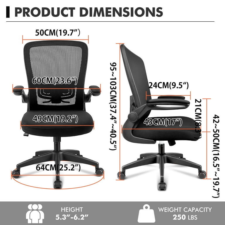 Ergonomic Breathable Mesh Computer Office Chair with Lumbar Support 90 –  primyoffice