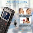 thumbnail image 6 of RONY 72GB Digital Voice Activated Recorder: Portable Tape Recorder with Playback Audio Recording Device for Lectures Meetings, 6 of 10