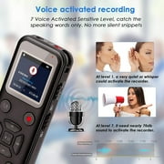 RONY 72GB Digital Voice Activated Recorder: Portable Tape Recorder with Playback Audio Recording Device for Lectures Meetings