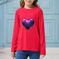 thumbnail image 6 of Lorytime Valentine Sweatshirts for Girls Without Hoodie Long Sleeve Tops Heart Valentine's Day Pullover Holiday Outerwear, 6 of 6