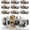 Brushed Nickel, variant on Interior Door Knob 6-Pack, Keyless Privacy Door Locks for Bedroom & Bathroom, Thumb Lock & Emergency Release, Rust-Proof Metal, Easy to Install, Modern Round Doorknobs Set, Matte Black