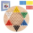 thumbnail image 1 of Juego de mesa Chinese Checkers Offelec, tamaño grande, 38 cm, con 75 clavijas, 1 of 7