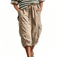 thumbnail image 2 of Maean Women's Cargo Capris Wide Leg Baggy Hiking Joggers Lightweight Fashion Trousers with Pockets, 2 of 6