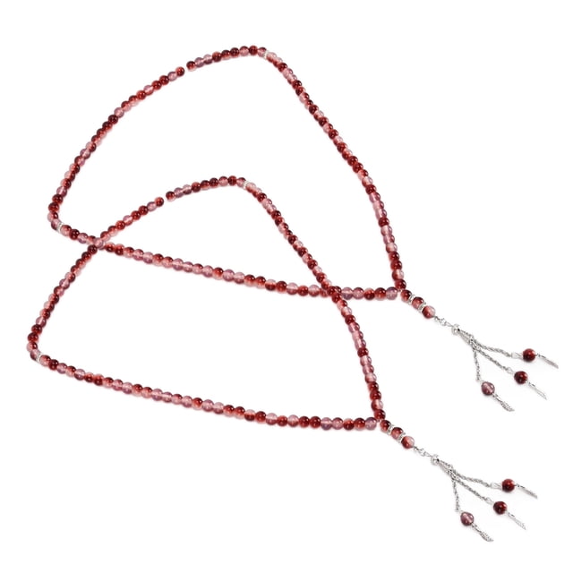 2 uds Rosario musulmán cuentas brillante hermoso multifunción mano de obra fina artículo religioso rojo