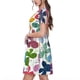 thumbnail image 2 of Easygdp Colorful Butterflies para Vestido Transpirable de Mujer, Vestido Suelto de Manga Corta con Pliegues y Bolsillos para el Verano, 2 of 6