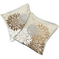 thumbnail image 3 of Grey Brown Dahlia Pillow Cover 18X18 Inch Gray Coffee Colored Throw Pillow Covers Spring Summer Floral Decorative Pillowcase Decor for Sofa Couch Bed Flower Print Square Linen Cushion Cover, Set of 2, 3 of 6