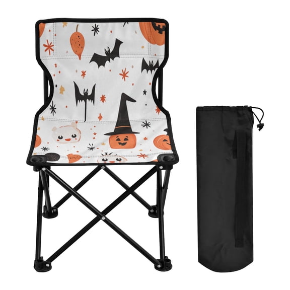 600D Oxford Camping Chair Portable Foldable Chair Supports 220 lbs for Picnic, Fishing, Backpacking Several Halloween Elements