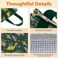 thumbnail image 4 of Green Dinosaurs ChristmasTrees Socks Pattern Insulated Lunch Bag for Women & Adults,Large Portable Soft Cooler Lunch Bag,Thermal Food Storage Tote with Pearl Cotton,8.66L,8.75x5.75x9.5 Inch, 4 of 6