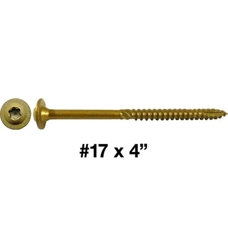 

Jake Sales Brand - #17 x 4” Torx/Star Construction Lag Screws ~350 Screws - Bronze Exterior - ACQ - 17 Pounds