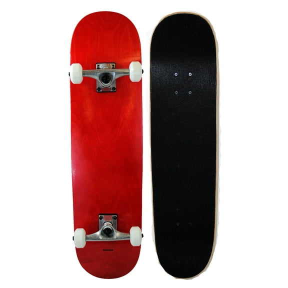 Runner Sports Complete Full Size Standard Maple Deck Skateboard - Red