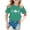 Mint Green, variant on Girls Shirts St Patrick'S Day Themed Print Round Neck Short Sleeve Casual Tees Girls' Tops Army Green 3-4 Years