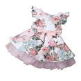 thumbnail image 4 of Minnieouse Vestido de niña estampado Bowknot cinturón ropa de bebé ropa de bebé chico vestido de fiesta regalo conjuntos de ropa rosa 110cm Minnieouse AP003165-04, 4 of 6