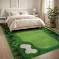 thumbnail image 3 of ODIKA 8'x10' Golf Course Enclosure Tee Off Green Washable Area Rug Non-Slip Chair-Friendly Mat for Dining Room, Large Office, Lounge, 3 of 7